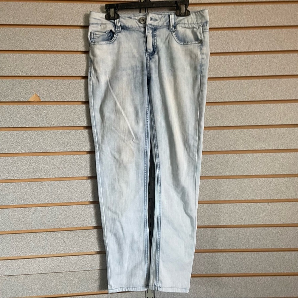 Mudd‎ Jeans Girls Size 12 Skinny Adjustable Waist Light Wash  27x8x25.5